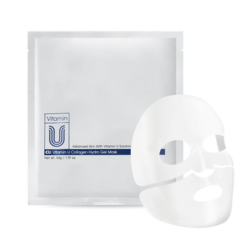 Гідрогелева маска подвійної дії для наповнення та сяйва шкіри CUSKIN Vitamin U Collagen Hydro Gel Mask, 1 шт 42342 фото